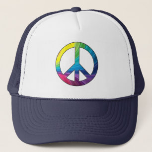 Coole farbenfrohe Friedenszeichen Truckerkappe