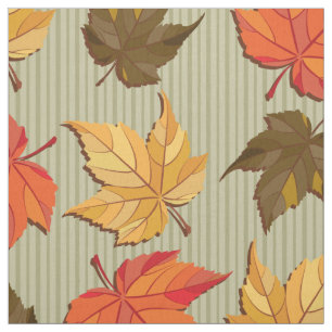 Coole, farbenfrohe Herbstblätter Nahtloses Muster Stoff