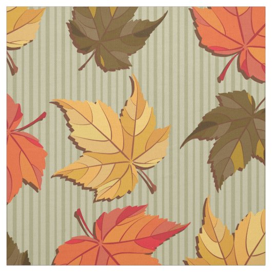 Coole, farbenfrohe Herbstblätter Nahtloses Muster Stoff (Muster)