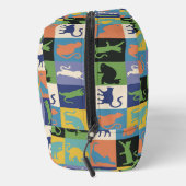 Coole, farbenfrohe Katzen auf Quiltplätzen Waschbeutel (Rechts)