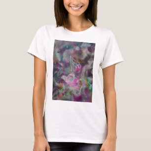 Coole, farbenfrohe Lichtraucheffekte Weiße Musikn T-Shirt