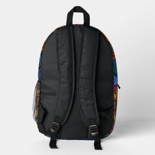 Coole Farbenfrohe Moderne Mandala Hippie Ihren Nam Bedruckter Rucksack (Rückseite)
