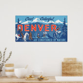 Coole, farbenfrohe, naturklimatisierte Denver-Luft Poster (Küche)