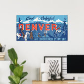 Coole, farbenfrohe, naturklimatisierte Denver-Luft Poster (Heimbüro)