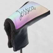 Coole Farbenfrohe Ombre-Farbverläufe und Ihr Scrip Golf Headcover (3/4 Vorderseite)