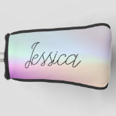 Coole Farbenfrohe Ombre-Farbverläufe und Ihr Scrip Golf Headcover (Vorderseite)