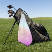 Coole Farbenfrohe Ombre-Farbverläufe und Ihr Scrip Golfhandtuch (Gras)