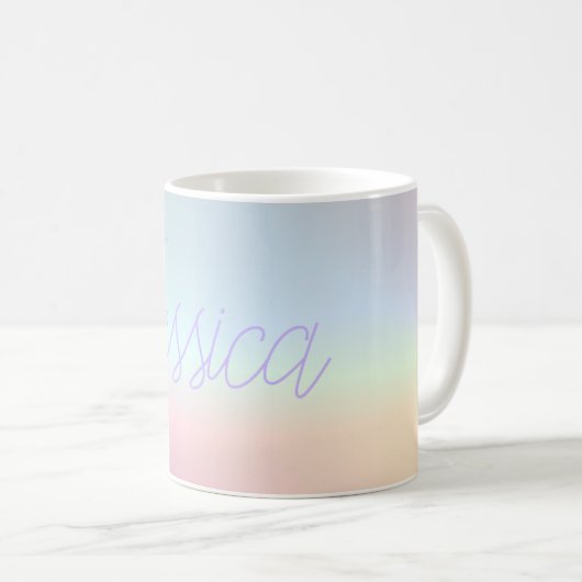 Coole Farbenfrohe Ombre-Farbverläufe und Ihr Scrip Kaffeetasse (VorderseiteRechts)