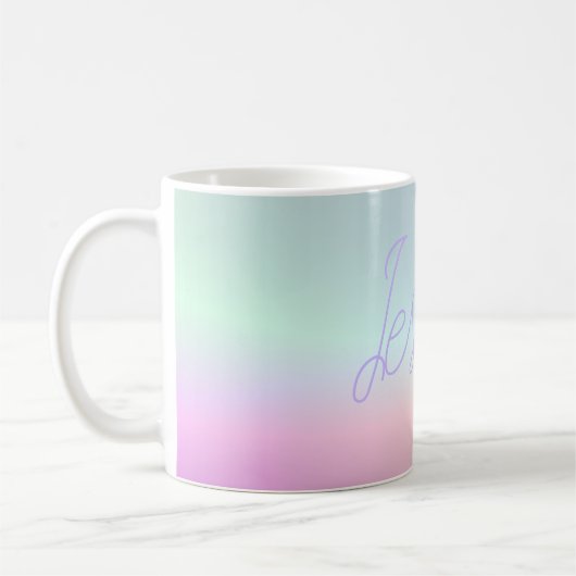 Coole Farbenfrohe Ombre-Farbverläufe und Ihr Scrip Kaffeetasse (Links)