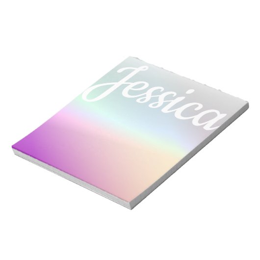 Coole Farbenfrohe Ombre-Farbverläufe und Ihr Scrip Notizblock (Rotiert)