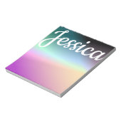 Coole Farbenfrohe Ombre-Farbverläufe und Ihr Scrip Notizblock (Rotiert)