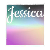 Coole Farbenfrohe Ombre-Farbverläufe und Ihr Scrip Notizblock (Vorderseite)