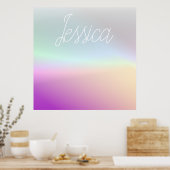 Coole Farbenfrohe Ombre-Farbverläufe und Ihr Scrip Poster (Küche)