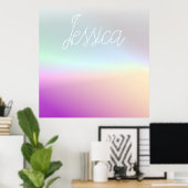 Coole Farbenfrohe Ombre-Farbverläufe und Ihr Scrip Poster (Heimbüro)
