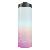 Coole Farbenfrohe Ombre-Farbverläufe und Ihr Scrip Thermosbecher (Vorderseite)
