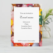 Coole farbenfrohe Ostern Jelly Bean Candy Einladun Einladung (Stehend Vorderseite)