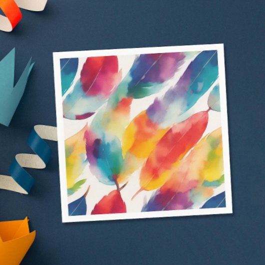 Coole Farbenfrohe Regenbogenfarben Indianerfechte Serviette