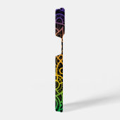 Coole Farbenfrohe Regenbogenhandzeichnung Doodle L iPhone Hülle (Rechte Seite)