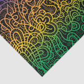 Coole Farbenfrohe Regenbogenhandzeichnung Doodle L Seidenpapier (Ausschnitt)