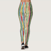 Coole Farbenfrohe Regenbogenstreifen Leggings (Rückseite)