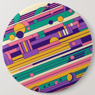 Coole, farbenfrohe Retro-Design der 80er/90er Button