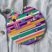 Coole, farbenfrohe Retro-Design der 80er/90er Button (Beispiel)