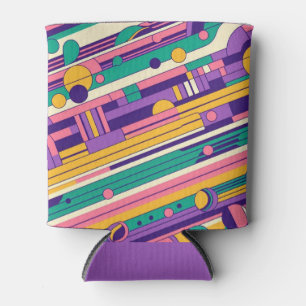 Coole, farbenfrohe Retro-Design der 80er/90er Dosenkühler