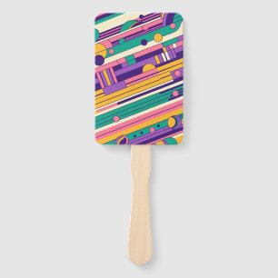 Coole, farbenfrohe Retro-Design der 80er/90er Fächer