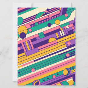 Coole, farbenfrohe Retro-Design der 80er/90er Feiertagskarte