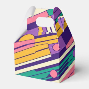 Coole, farbenfrohe Retro-Design der 80er/90er Geschenkschachtel