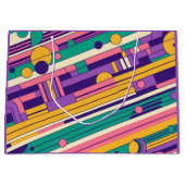 Coole, farbenfrohe Retro-Design der 80er/90er Große Geschenktüte (Vorderseite)