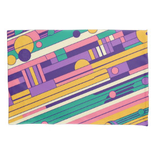 Coole, farbenfrohe Retro-Design der 80er/90er Kissenbezug