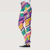 Coole, farbenfrohe Retro-Design der 80er/90er Leggings (Links)