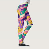 Coole, farbenfrohe Retro-Design der 80er/90er Leggings (Rechts)