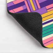 Coole, farbenfrohe Retro-Design der 80er/90er Mousepad (Ecke)