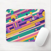 Coole, farbenfrohe Retro-Design der 80er/90er Mousepad (Mit Mouse)