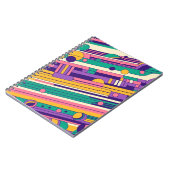 Coole, farbenfrohe Retro-Design der 80er/90er Notizblock (Linke Seite)