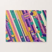 Coole, farbenfrohe Retro-Design der 80er/90er Puzzle (Horizontal)