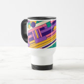 Coole, farbenfrohe Retro-Design der 80er/90er Reisebecher (Vorderseite Links)