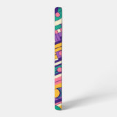 Coole, farbenfrohe Retro-Design der 80er/90er Samsung Galaxy Hülle (Linke Seite)