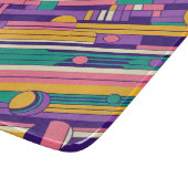 Coole, farbenfrohe Retro-Design der 80er/90er Schneidebrett (Ecke)