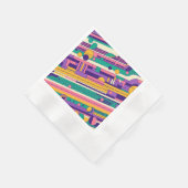 Coole, farbenfrohe Retro-Design der 80er/90er Serviette (Ecke)