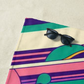 Coole, farbenfrohe Retro-Design der 80er/90er Strandtuch (Beispiel)