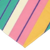 Coole, farbenfrohe Retro-Design der 80er/90er Tischdecke (Schrägansicht)