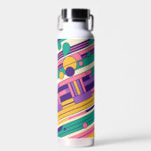 Coole, farbenfrohe Retro-Design der 80er/90er Trinkflasche (Vorne)