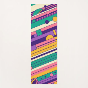 Coole, farbenfrohe Retro-Design der 80er/90er Yogamatte