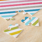 Coole, farbenfrohe Trendfarben über Streifen hinwe Puzzle (Seite)