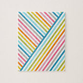 Coole, farbenfrohe Trendfarben über Streifen hinwe Puzzle (Vertikal)