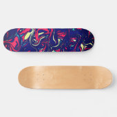 Coole Farbenfrohe Urban Abstrakt Street Art Inspir Skateboard (Horizontal)