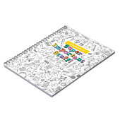 Coole Farbgebung für personalisierte Doodle Notizblock (Linke Seite)